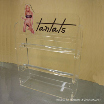 Double Side Clear Acrylic Display Shelf for Clothes
